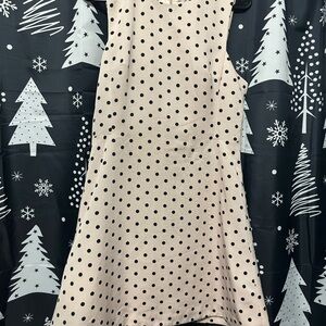 Express Pink and Black Polka Dot Dress